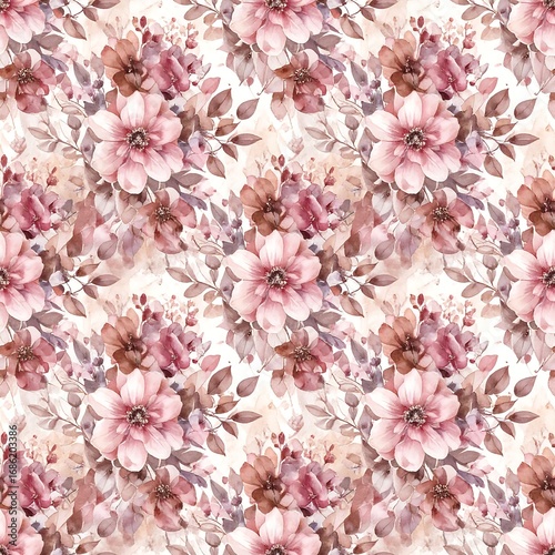 Wallpaper Mural Delicate floral pattern (10) Torontodigital.ca