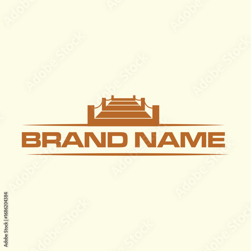 pier beach dock concept logo design vector template