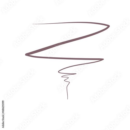 Elegant swirling line art in muted plum conveys sophisticated design and artistic flair for modern aesthetics.