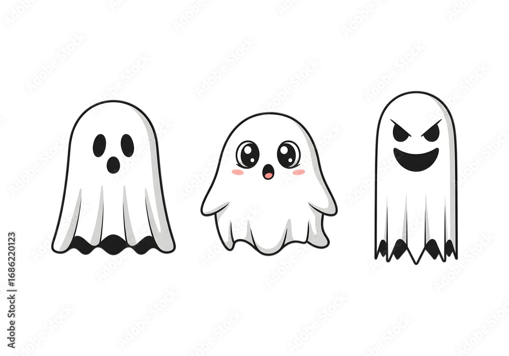 Obraz premium Halloween Haunts: Friendly Ghosts