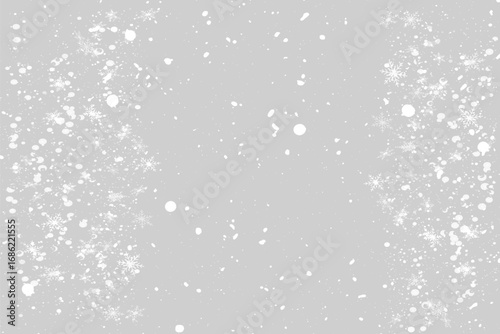 Wallpaper Mural Christmas snow. Falling snowflakes on a dark background. Snowfall. Vector illustration. Torontodigital.ca