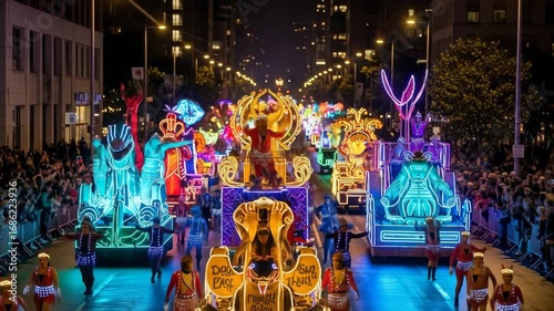 Nighttime Spectacle: Illuminated Parade Floats