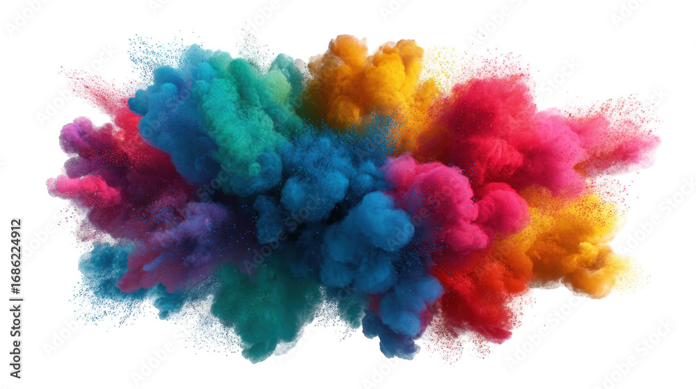 Fototapeta premium Vibrant explosion of colorful powder (11)