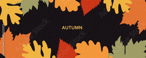 Autumn season poster, thanks giving cards or banner template with minimalist design pastel colours, vibrant leaves. Collection of Vintage autumn Flower Market posters with colorful fall leaves trendy.