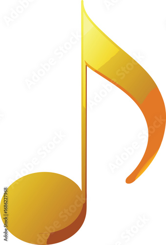 Golden musical note