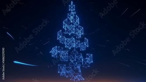 Celestial Christmas Tree: A Digital Holiday Wonder