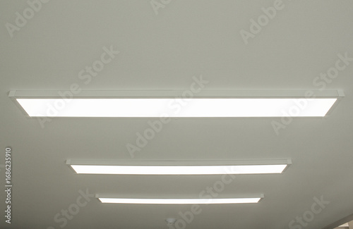 This is a ceiling interior with lighting.