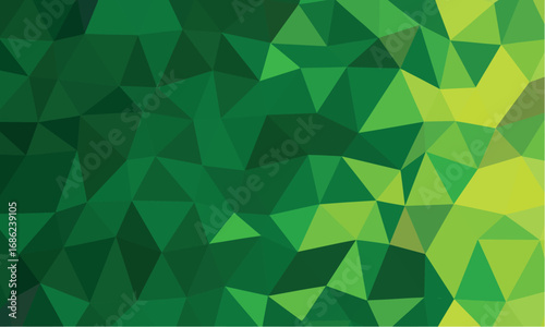 Vibrant Green Abstract Geometric Low Poly Background Design