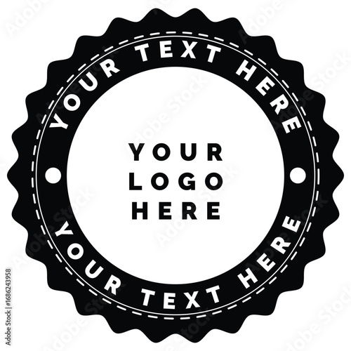 Schilderij op canvas Vintage Round Stamp Logo Design Vector Badge Template