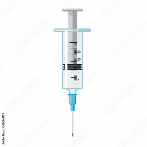 Medical Syringe with Needle for Injection.