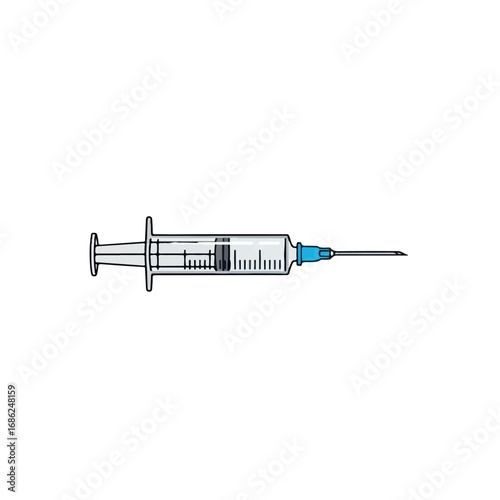 Medical Syringe with Needle for Injections.
