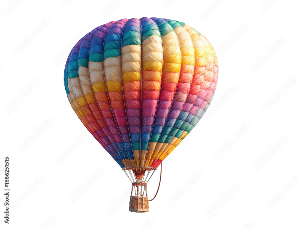 Fototapeta premium Colorful hot air balloon against black background (26)