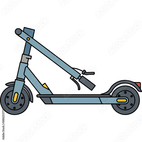 The future of transportation: A modern foldable electric scooter, providing an environmentally friendly alternative for personal transportation.