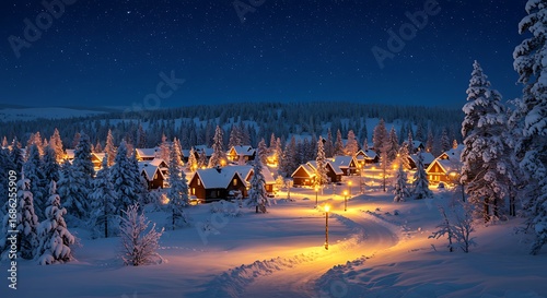 星降る雪夜村