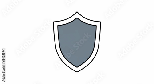 Simple Shield Icon for Protection and Security.