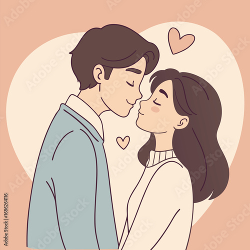 Romantic Embrace A Couple Sharing a Tender Kiss Moment of Intimacy and Connection between Lovers Expressing Deep Affection