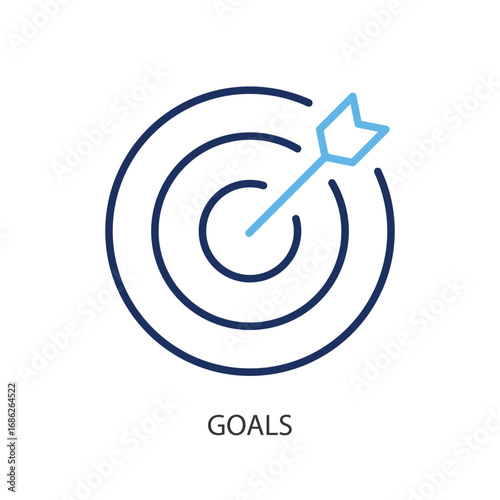 Goals thin line vector icons.