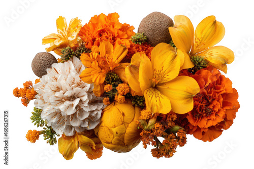 Vibrant autumnal flower arrangement