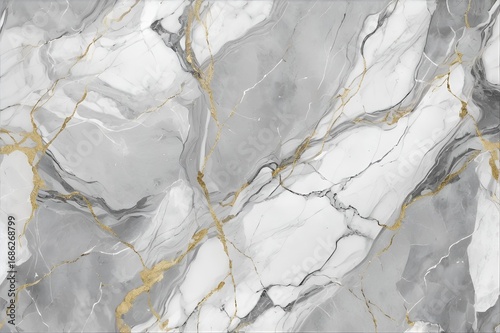 Luxury White and Gray Marble Texture with Natural Veins