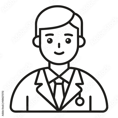  doctor icon line art 