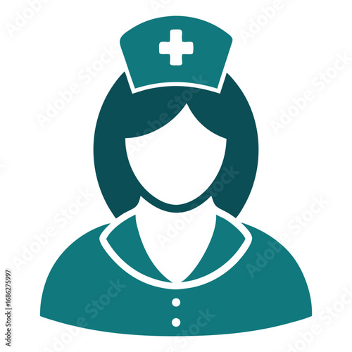 nurse icon silhouette