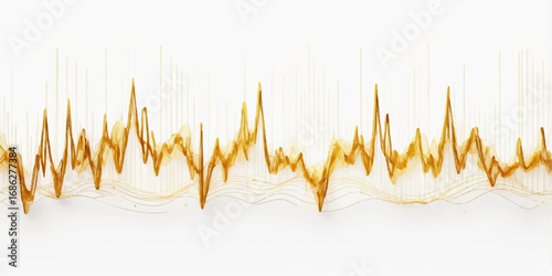 Ears of golden wheat, isolated on white, radiate a warm summer glow like a fiery symbol of nature's bounty