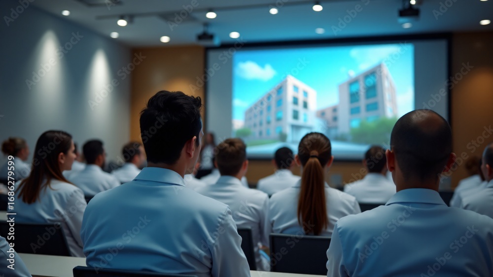 Fototapeta premium Medical Staff Attending Healthcare Presentation