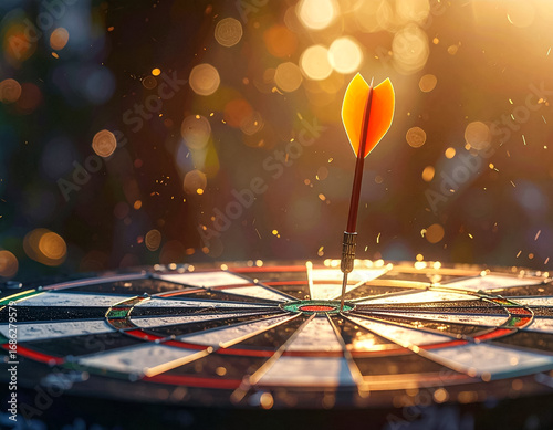 darts in the center of a target