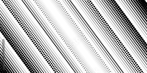 Dotted gradient halftone background. Horizontal seamless dots pattern in pop art style. Abstract modern stylish texture. Vector illustration.