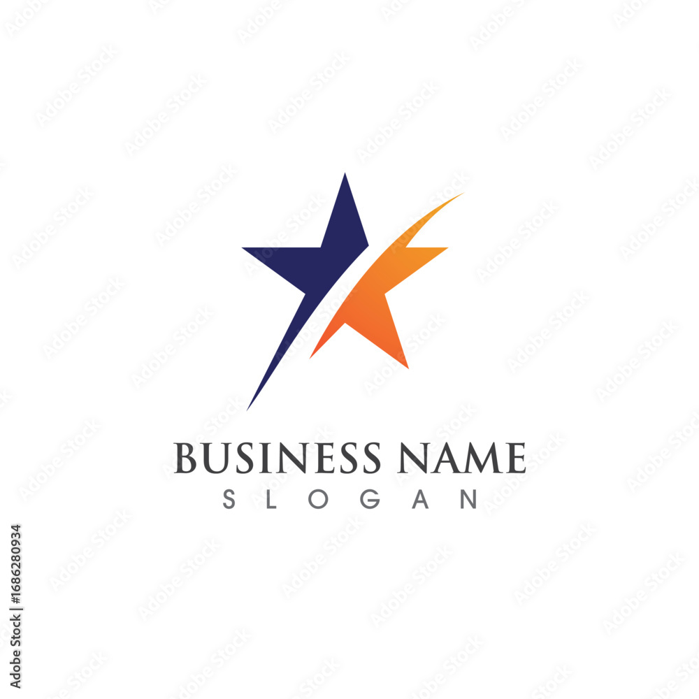 Fototapeta premium Star logo Template vector illustration