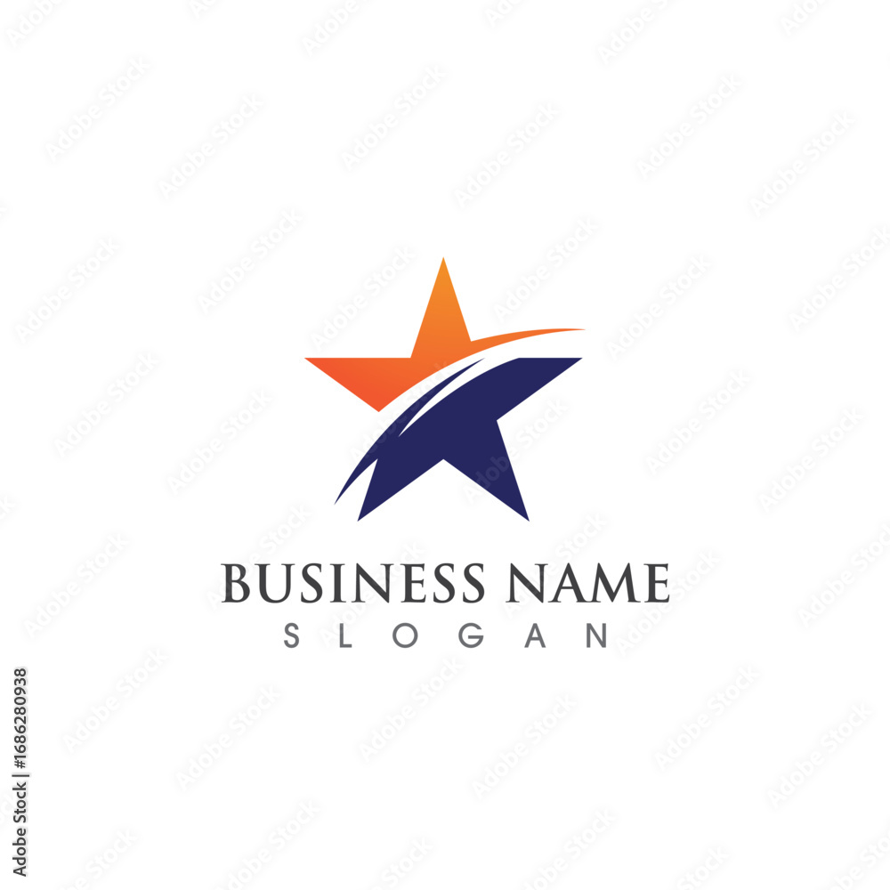 Obraz premium Star logo Template vector illustration