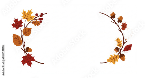 autumn leaves frame