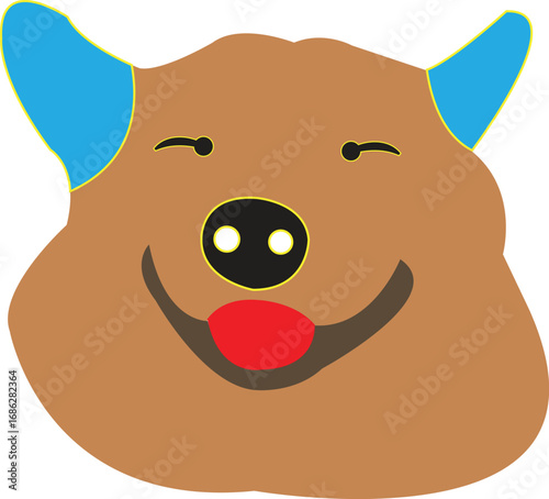funny dog head clipart