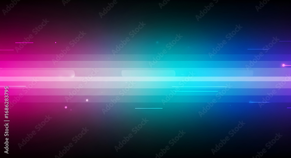 Obraz premium Abstract background with horizontal lines and light streaks in pink and blue hues