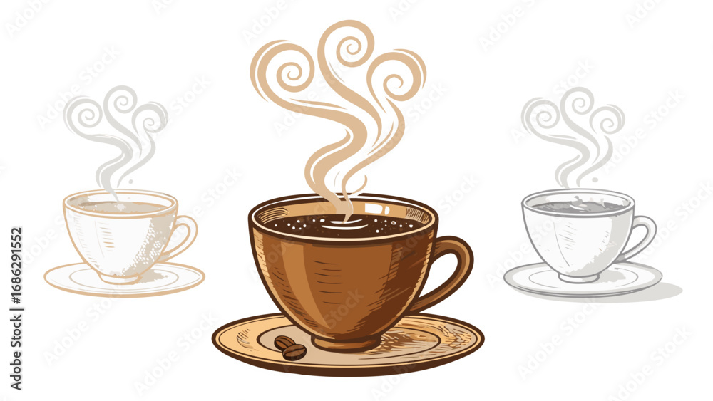 Obraz premium cup of hot coffee