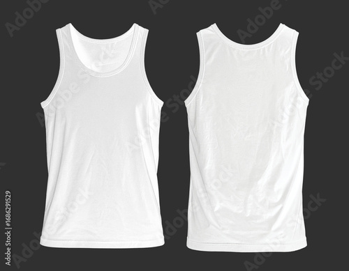Cuadro en lienzo White Tank Top Front and Back View