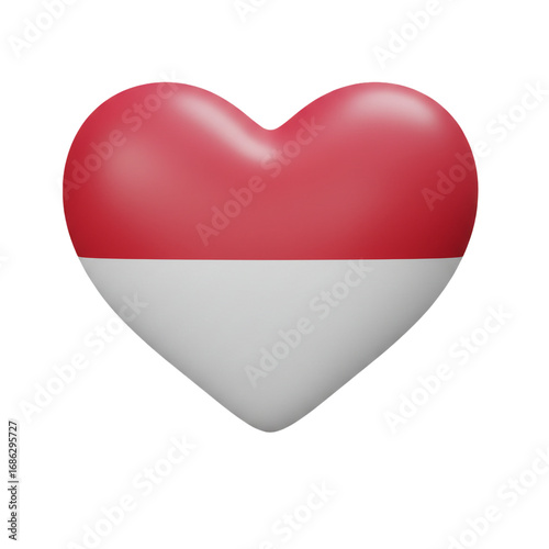 Free Download A heart-shaped symbol, rendered in a smooth, three-dimensional style, represents love and affection with a patriotic design. - GFXLoad