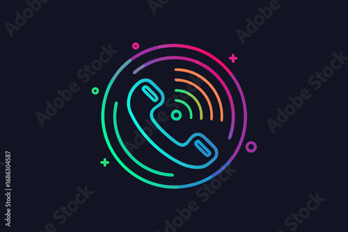 phone handset call communication talk mobile device icon
