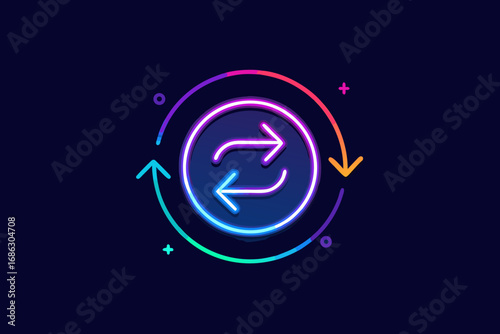 repost arrows for sharing content social network icon