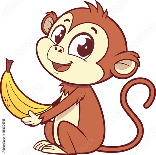 A banana to the monkey