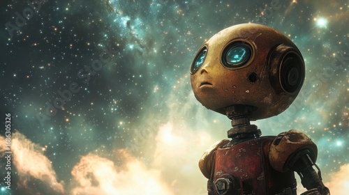 Robot Looking at the Stars
