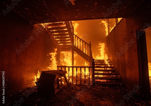 Wallpaper Mural 炎の階段 Torontodigital.ca