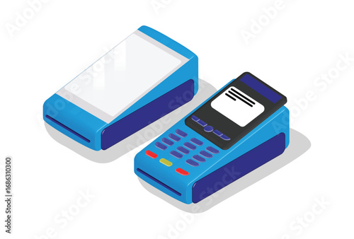 EDC machine simple isometric illustration.  Suitable for Diagrams, Infographics, Book Illustration, Game Asset, And Other Graphic Related Assets