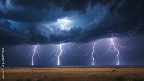 thunderstorm with lightning