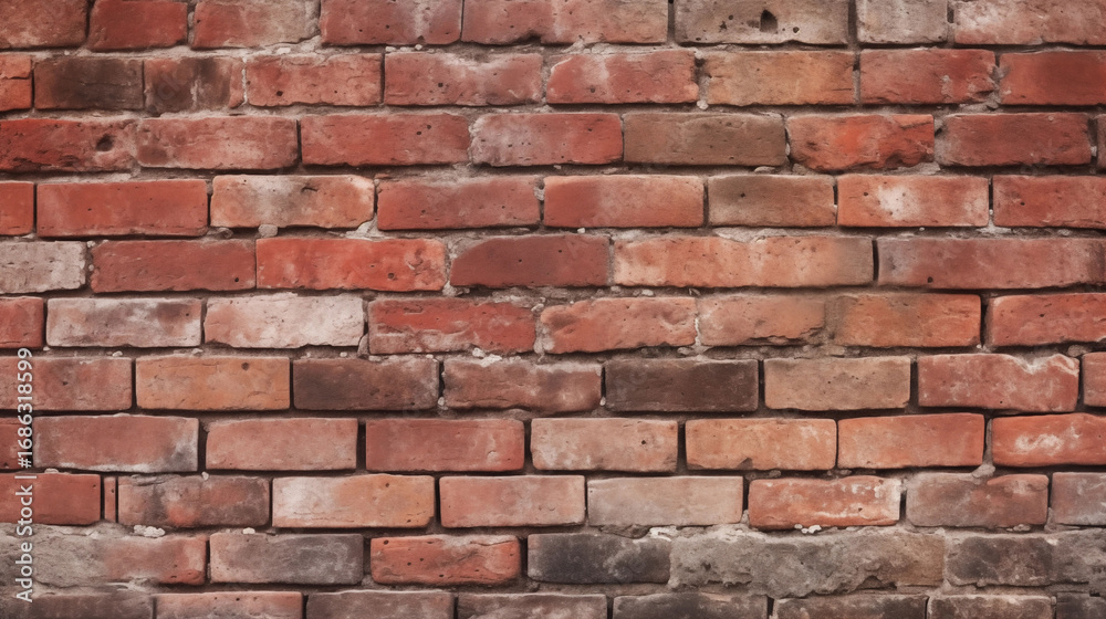 Fototapeta premium Old brick wall texture for architecture and interior design. Realistic high quality background element