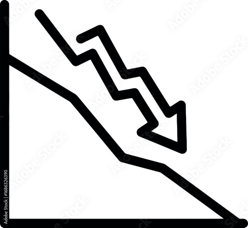 Sharp Asset Decline An Illustration of a Downward Economic Trend