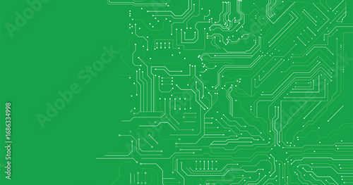 Abstract background motherboard, connection lines, dots. Vector computing and science, connect and internet concept. Information and data storage, communication, brochure design