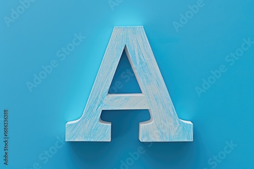 High Quality Image of a Blue and White Paper with a Letter a on it