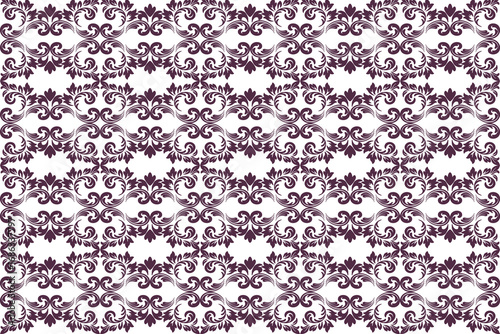 Damask seamless pattern, seamless vector pattern, background, decorative pattern, wallpaper, art ornament, fabric, vintage.
