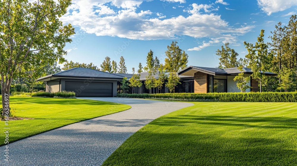 Fototapeta premium Modern home exterior